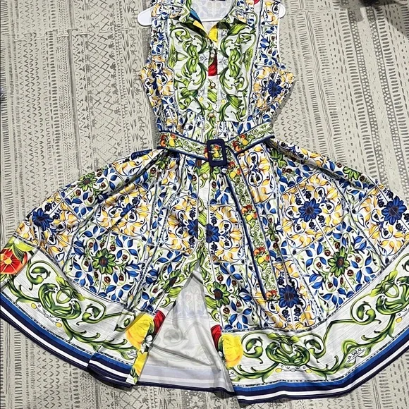 🌟 Dalia McPhee Vibrant Tile Print Maxi Dress – Size Large – Like New 🌟 - Picture 13 of 15